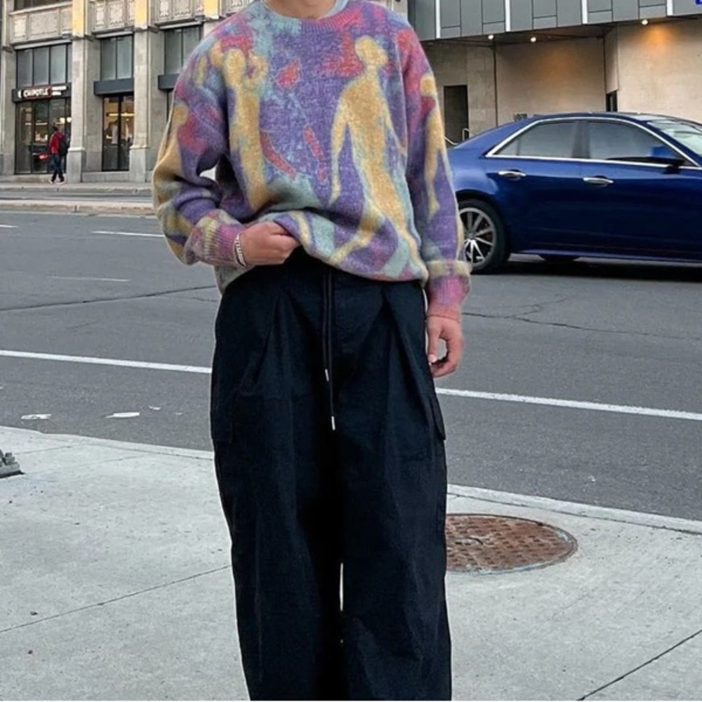 Aelfric Eden Neon Color Block Knit Sweater